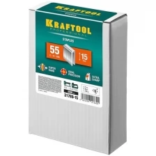 KRAFTOOL 15 мм скобы для степлера узкие тип 55, 5000 шт