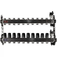 Коллекторная группа Tim (KBS5010) 1" ВР-ВР, 10 отводов 3/4", воздухоотводчик, сливной кран