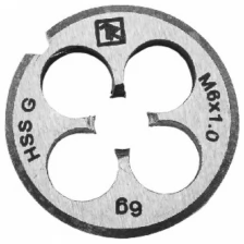 Плашка THORVIK М3х0.5 D-COMBO круглая ручная HSS Ф20х5мм