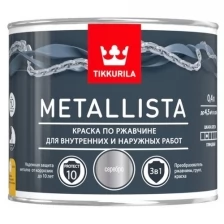 Краска по ржавчине METALLISTA серая гл 0,4л