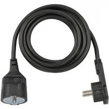 Удлинитель 3 м с плоской вилкой Brennenstuhl Quality Extension Cable, черный (1168980030)