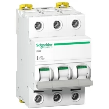 Выключатель нагрузки iSW Acti 9 Schneider Electric 3П 40A (модульный рубильник) 3 модуля A9S65340