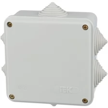 Iek UKO11-100-100-050-K41-55 Коробка КМ41234 распаячная для о п 100х100х50 мм IP55 RAL7035, 6 гермовводов