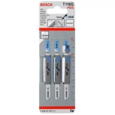 Пилки T118G для лобзика по металлу 3 шт. (67 мм; HSS) Bosch 2.608.631.674