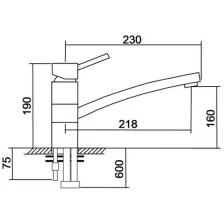 Смеситель EMAR EC-3011 3011.8 Морион, смеситель кух.