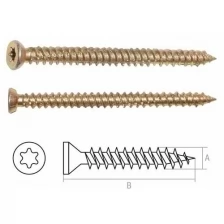 Шуруп по бетону 7.5х132 мм желтый цинк, T30 (70 шт в карт. уп.) STARFIX (SMC3-99175-70)