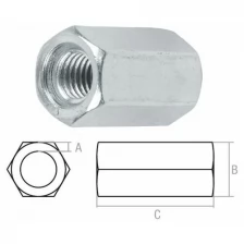 Гайка М16 удлиняющая, цинк (2 шт в зип-локе) STARFIX (SMZ1-86969-2)