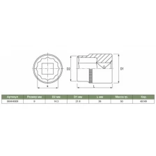 JONNESWAY Головка 12-гранная 1/2"DR 9 мм (JONNESWAY)