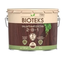 Текс BIOTEKS защитный состав 2-в-1 для наружных работ, бесцветный (2,7л)