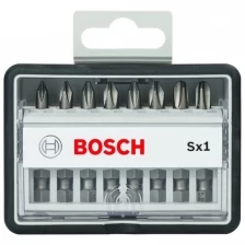 Набор бит BOSCH Extra Hard 8 шт Robust Line PH1 (2шт), PH2 (4шт), PH3 (2шт) 49 мм