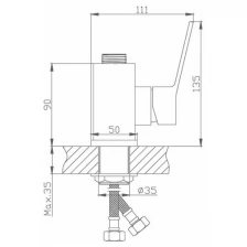 Смеситель для кухни Haiba HB73559 без излива, хром