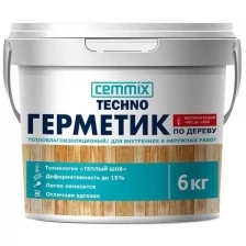 Герметик акриловый для дерева Cemmix Теплый шов, 6 кг, медовый