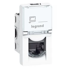 Legrand 076573 розетка RJ 45 - программа MOSAIC - категория 6А - STP/FTP 9 контактов - 1 модуль - белый - LCS2