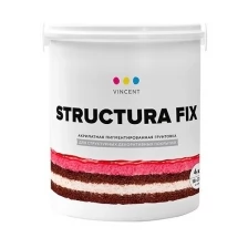 VINCENT STRUCTURA FIX G 2 грунтовка пигментированная для структурных, декоративных покрытий (4кг)